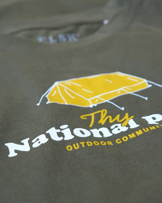 National Park Men's Brushed T-shirt (Warehouse Green) - ELSK