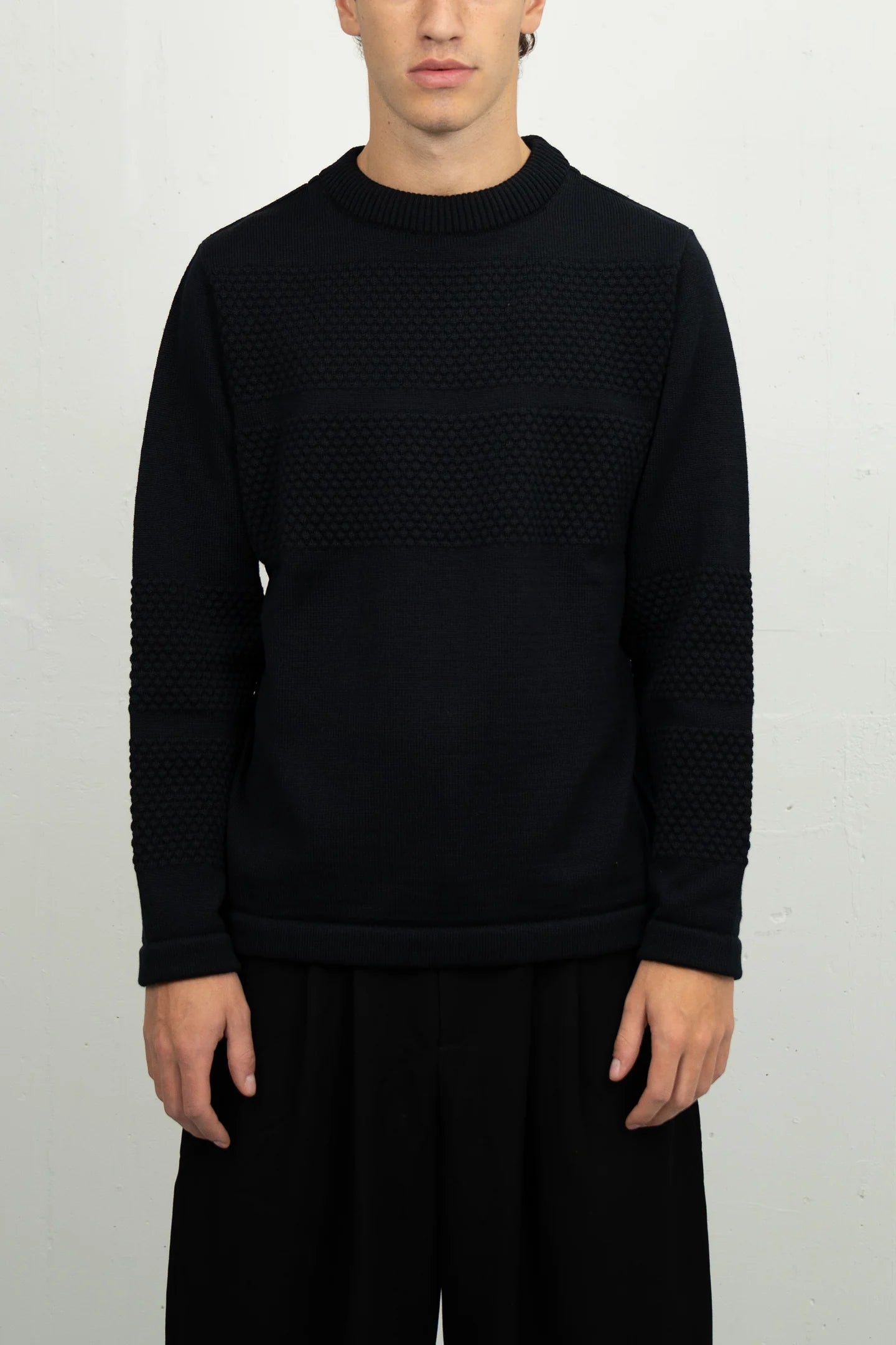 Fishermen Rank-III Crew Neck (Navy Blue) - S.N.S Herning