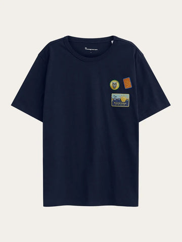 Heavy Badge T-shirt (navy) - Knowledge Cotton Apparel