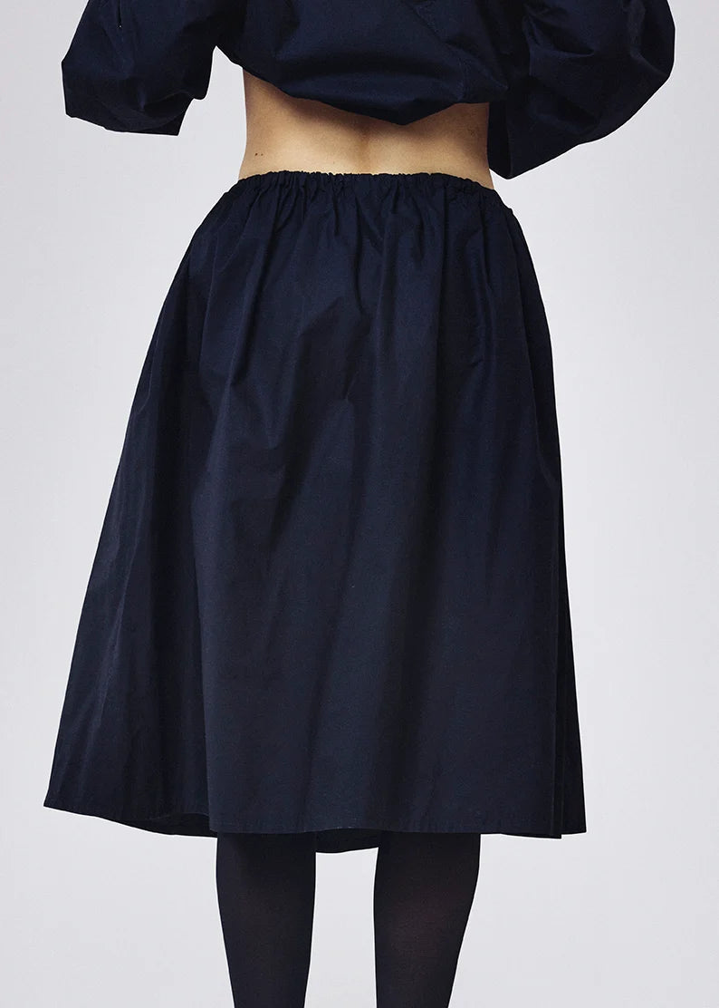Stillesol Cotton Gather Skirt /Black