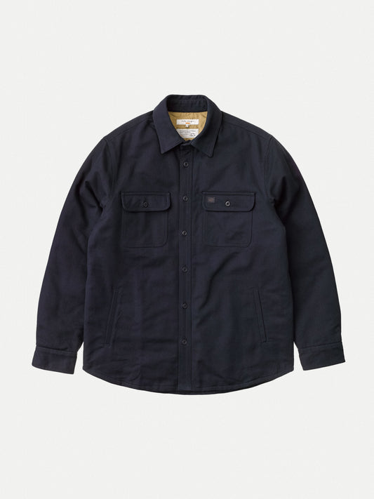 Glenn Padded Shirt (Navy) - Nudie Jeans