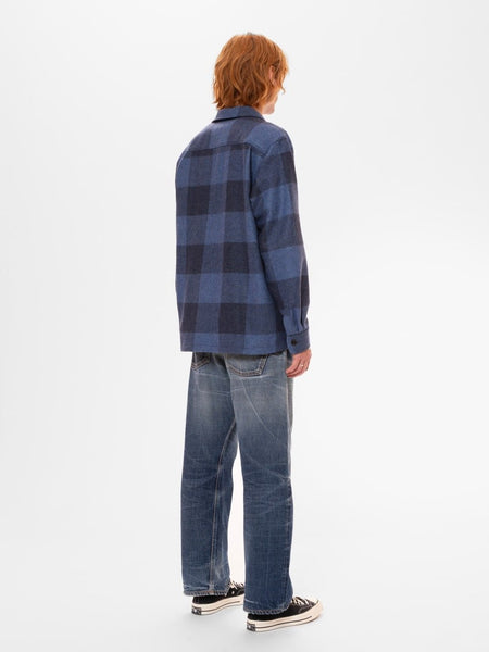 Vincent Buffalo Check Shirt (Blue) - Nudie Jeans