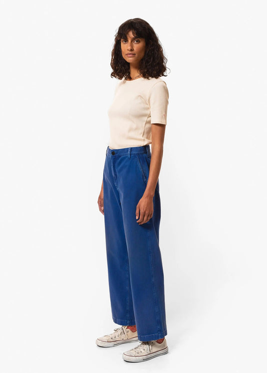 Wendy Herringbone Pants Blue - Nudie Jeans - RES-RES