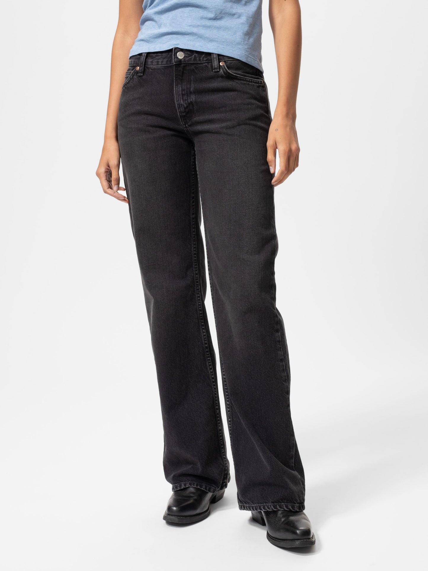 Wide Heidi Slow Black - Nudie Jeans
