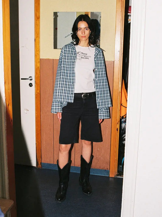 Jutta Shirt Indigo Seersucker