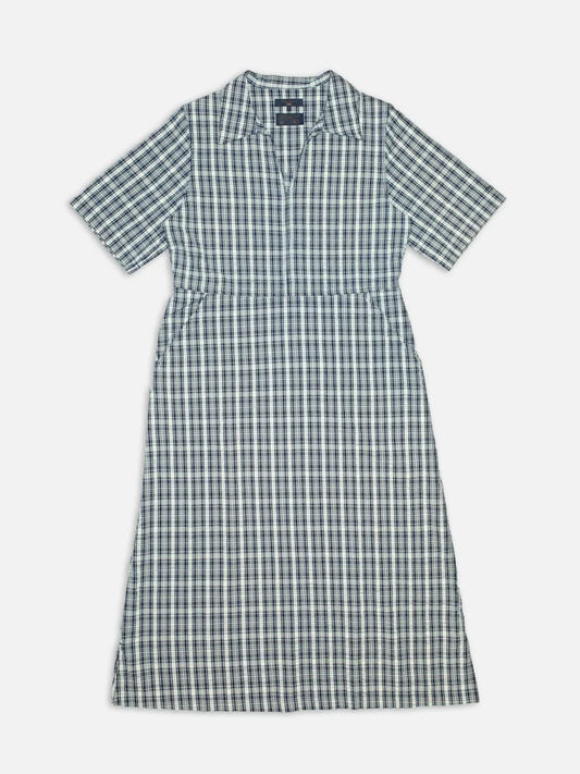 Ronja Dress Indigo Seersucker - RES-RES