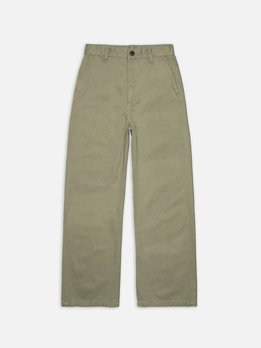 Wendy Herringbone Pants Pale Green - Nudie Jeans - RES-RES