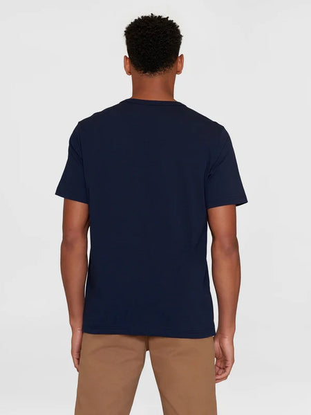 Heavy Badge T-shirt (navy) - Knowledge Cotton Apparel