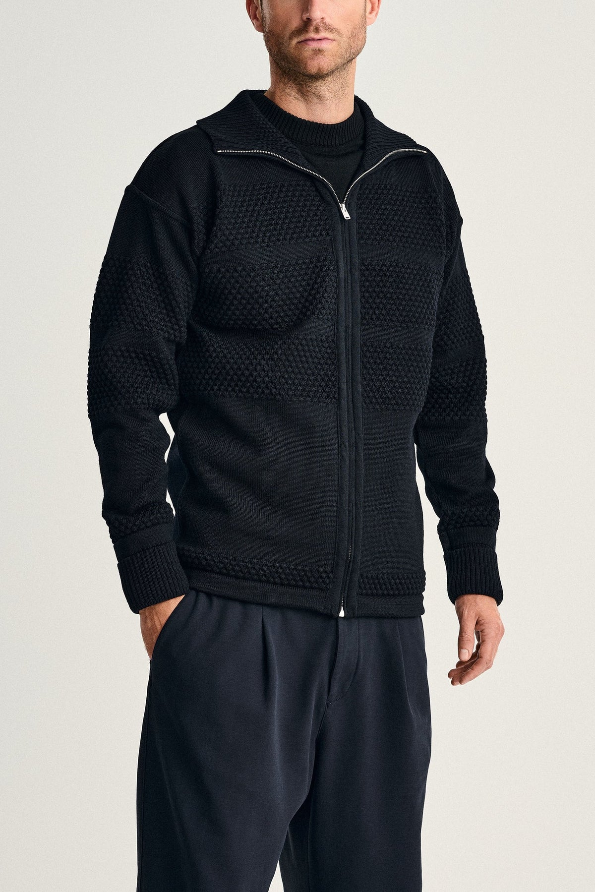 Fisherman Half Zip /Navy Blue