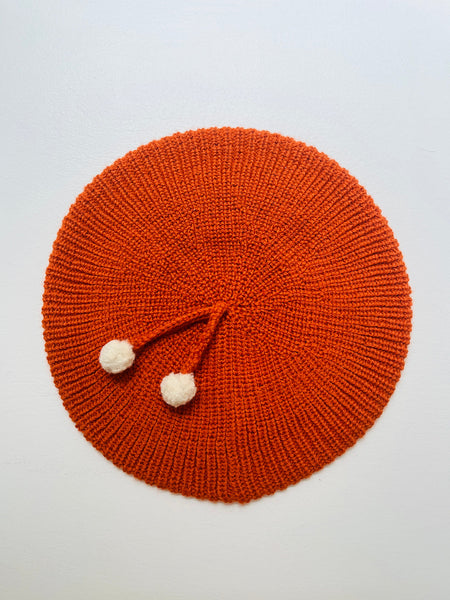 Petra Baret Hat (Orange) - La Femme Rousse