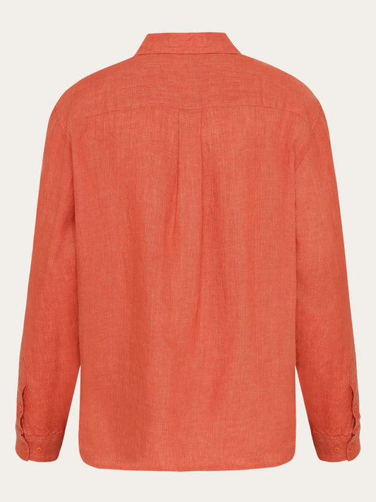 Regular Linen Long Sleeved Shirt - GOTS/VEGAN (Langoustino)
