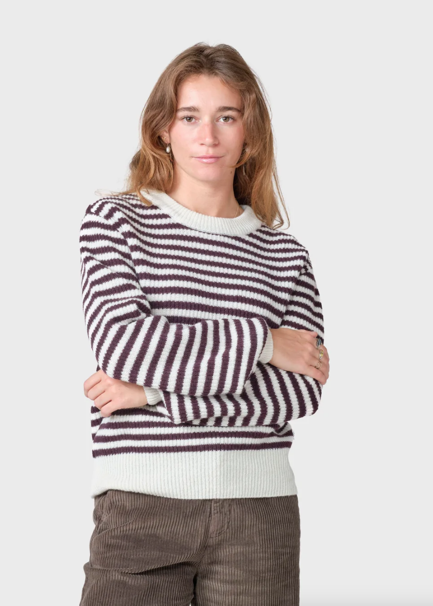 Gunilla Knit (Burgundy/Cream) - Klitmøller Collective - RES-RES