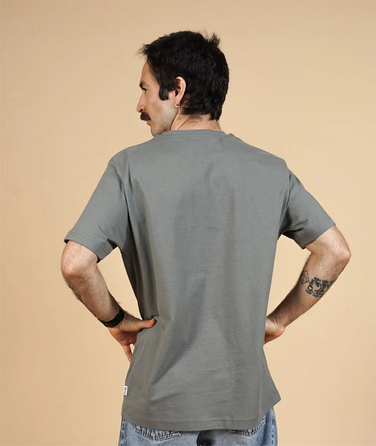 EARTH KARMA BRUSHED T-SHIRT CASTOR GREY - RES-RES