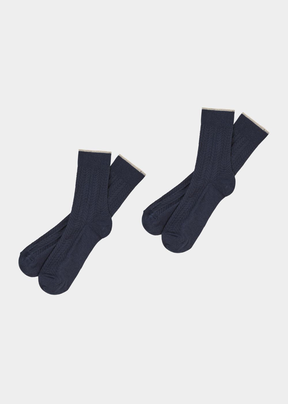 Herringbone Socks (Dark Navy) - FUB