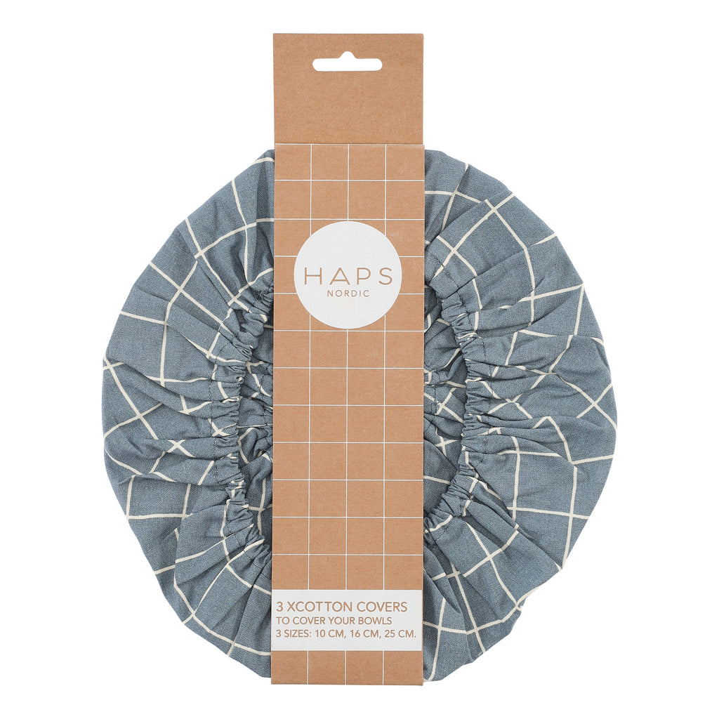 Cotton Covers 3-pack (Ocean Check) - Haps Nordic