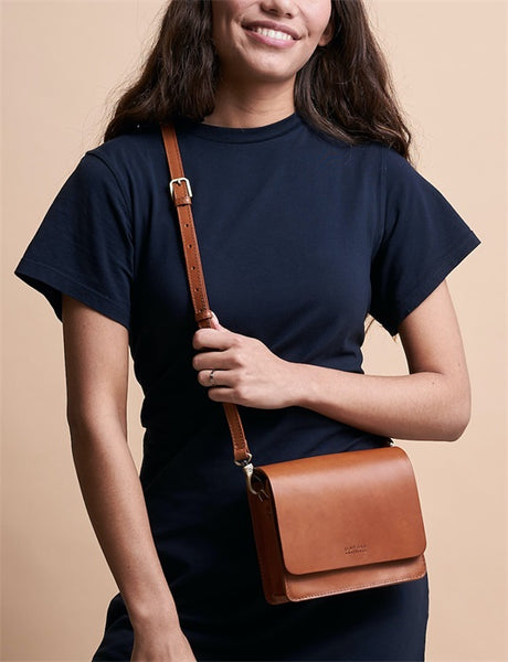 Audrey Mini Classic Leather (Cognac) - O My Bag