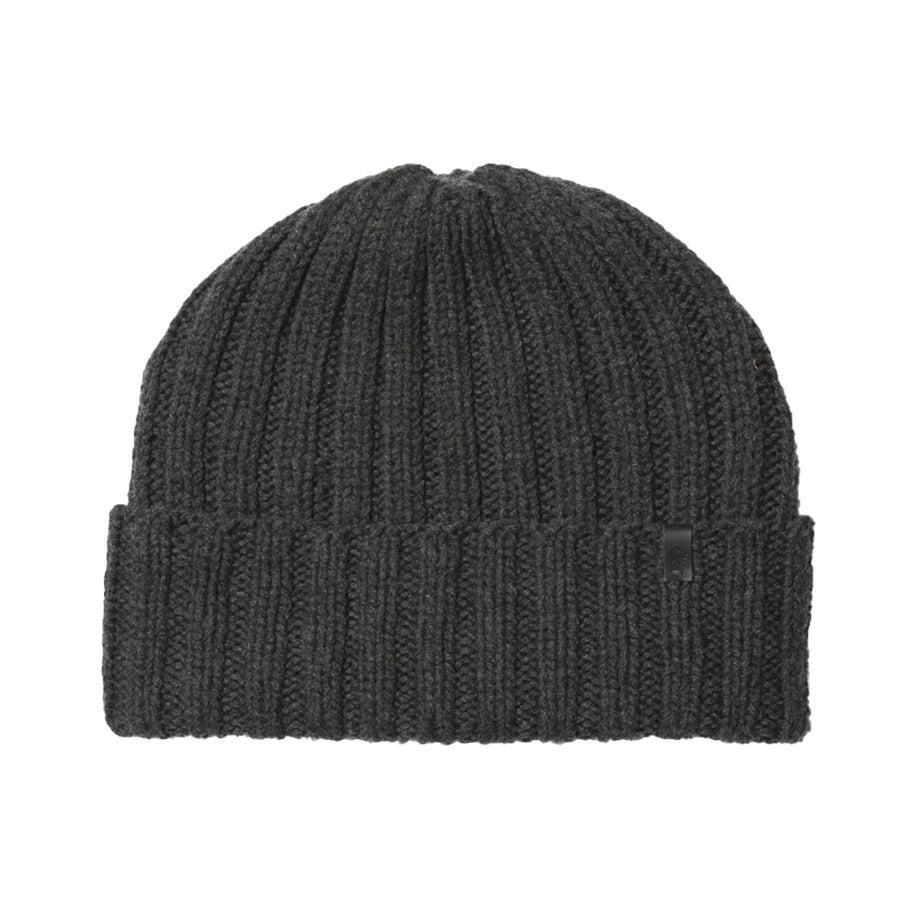 Merino Thick Rib Hat (Charcoal Grey) - Dinadi