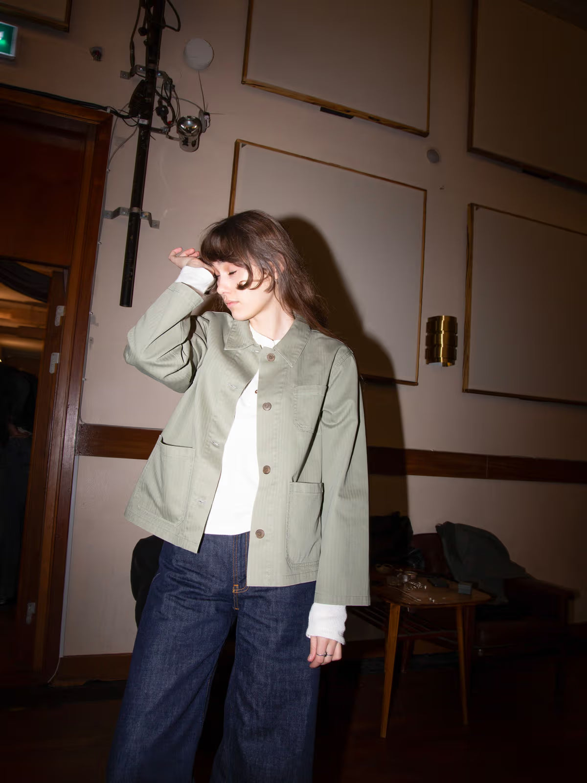 Lovis Herringbone Jacket /Pale Green - RES-RES