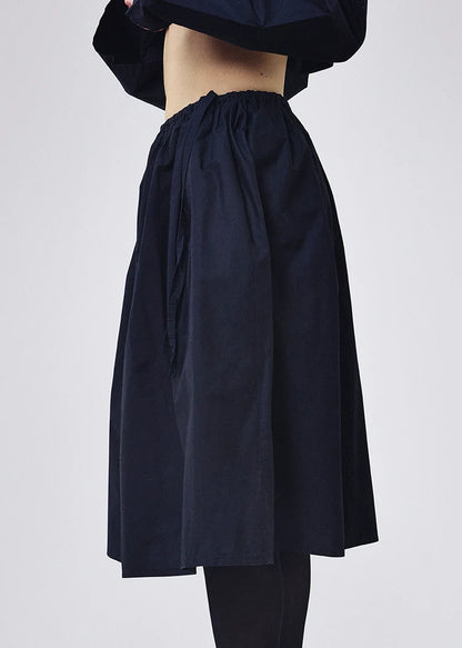 Stillesol Cotton Gather Skirt /Black