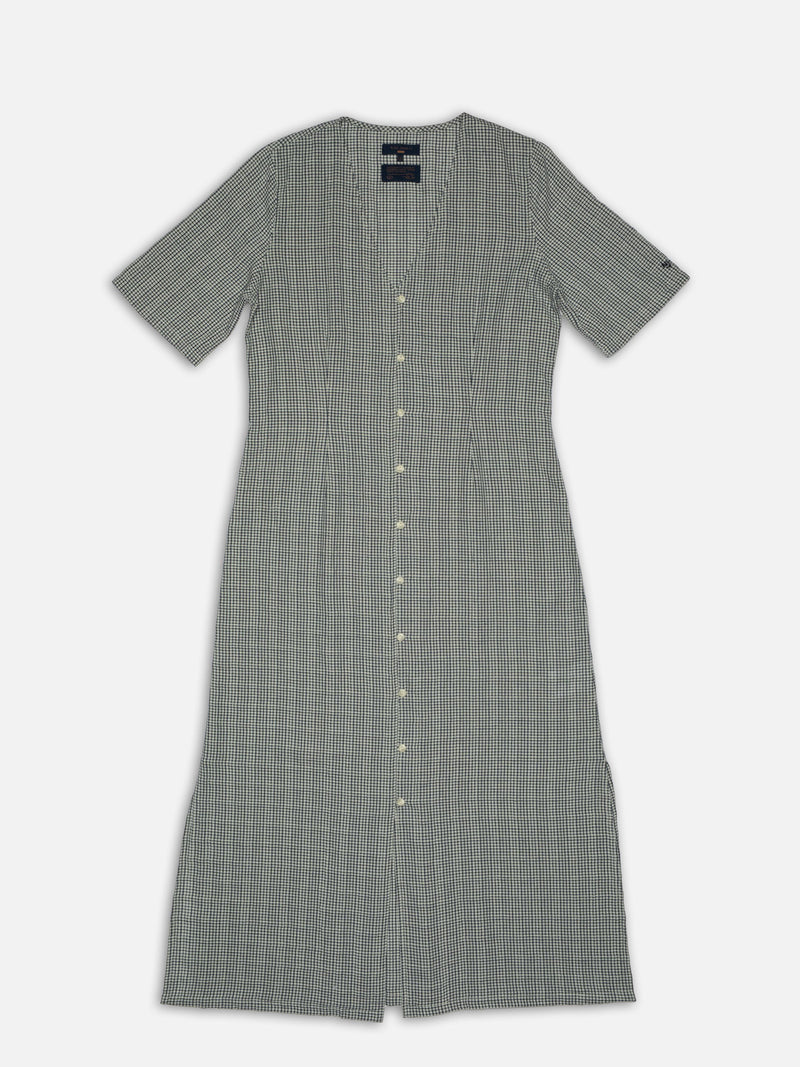 Lollo Check Indigo Dress (Blue) - Nudie Jeans