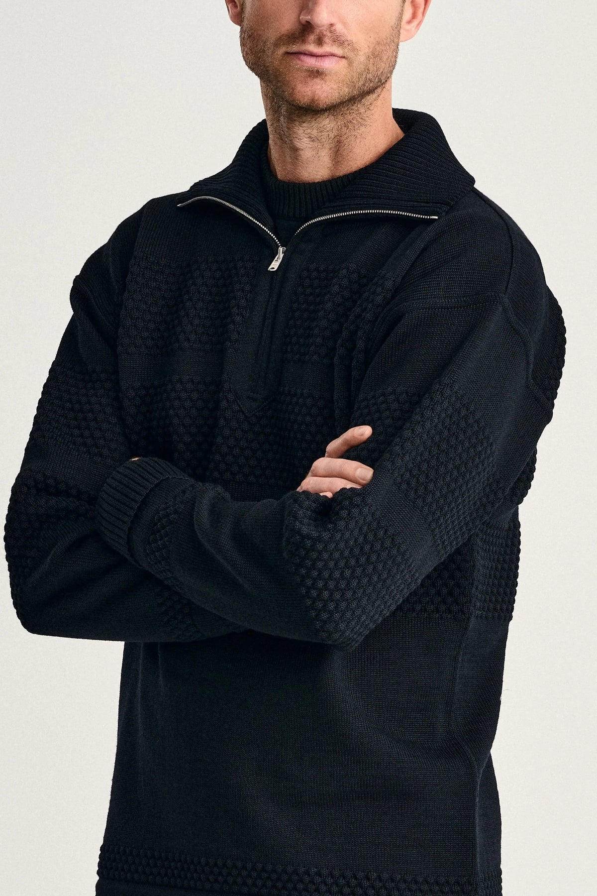Fisherman Half Zip /Navy Blue - RES-RES
