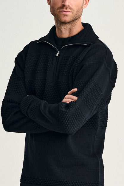 Fisherman Half Zip /Navy Blue - RES-RES