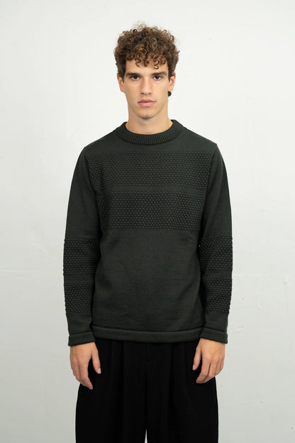 Fishermen Rank-III Crew Neck (Dark Forest Green) - S.N.S Herning