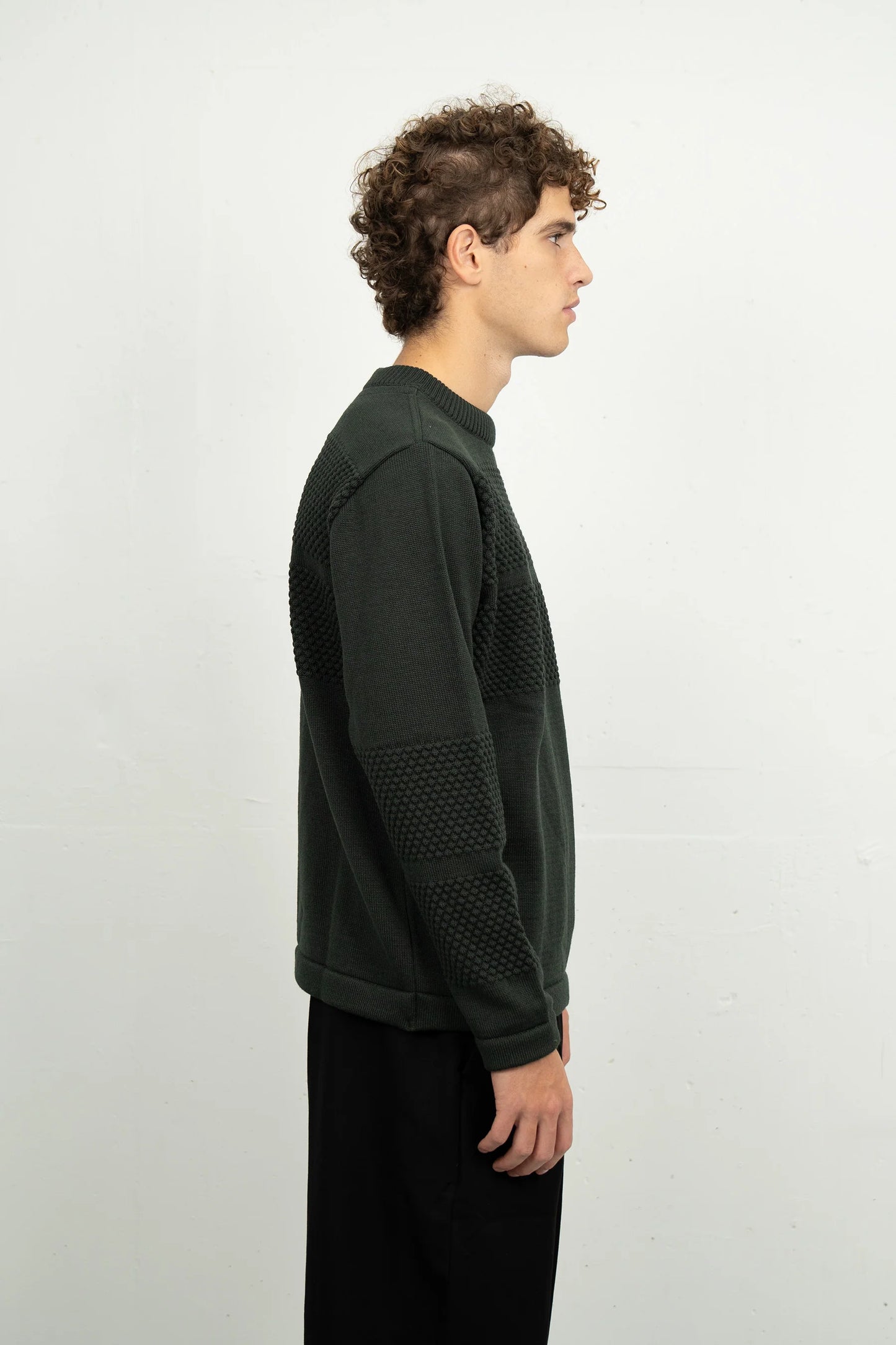 Fishermen Rank-III Crew Neck (Dark Forest Green) - S.N.S Herning