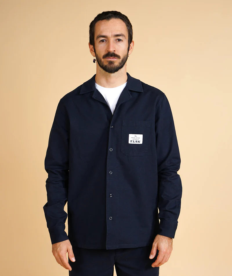 RIPSTOP MEN'S LS SHIRT DARK NAVY - RES-RES