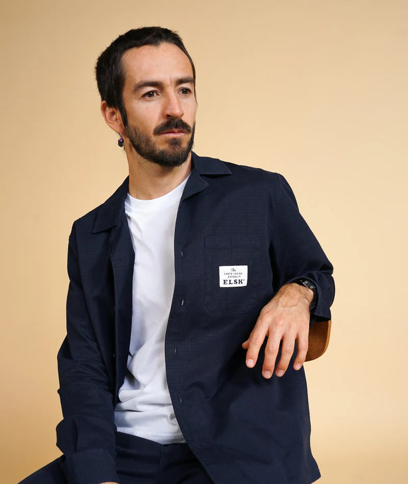 RIPSTOP MEN'S LS SHIRT DARK NAVY - RES-RES