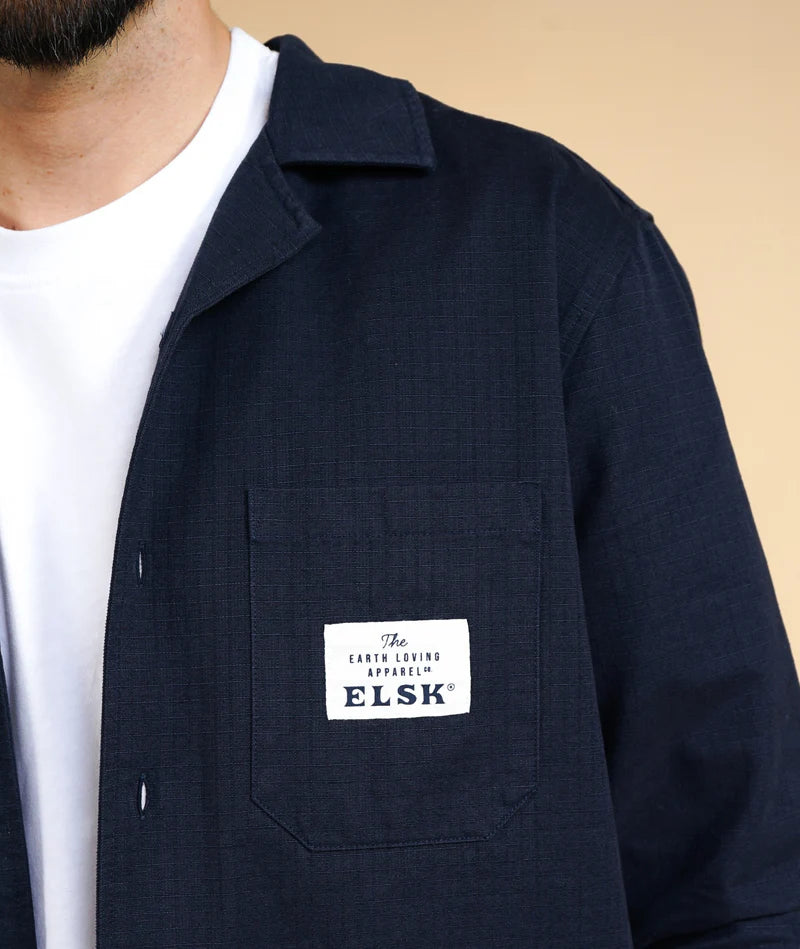 RIPSTOP MEN'S LS SHIRT DARK NAVY - RES-RES