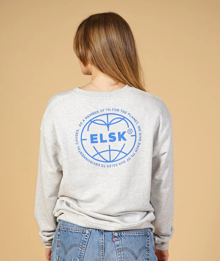 Statement Globe BP Women's Skyum Crewneck (Snow Melange) - ELSK