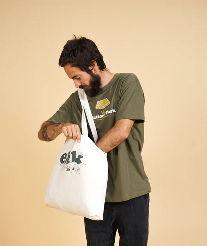 National Park Herre Børstet T-shirt (Warehouse Green) - ELSK