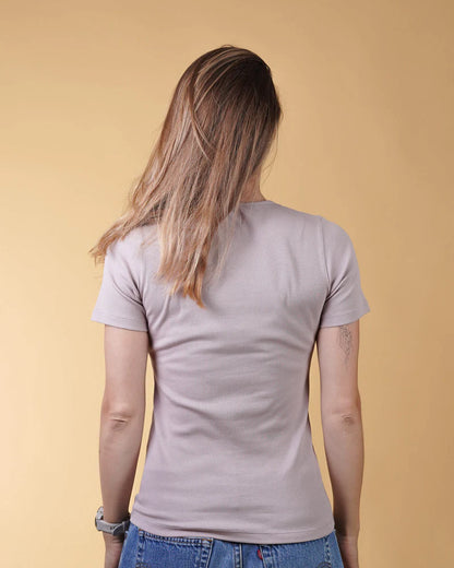 RIB WOMEN'S T-SHIRT ASH ROSE - RES-RES