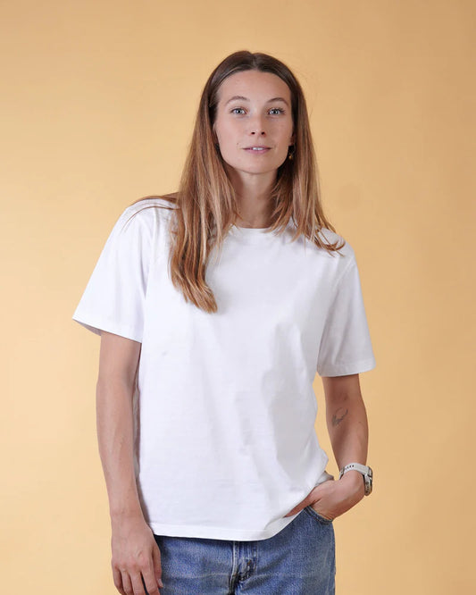 BASIC WOMEN'S CLASSIC T-SHIRT OPTIC WHITE - RES-RES