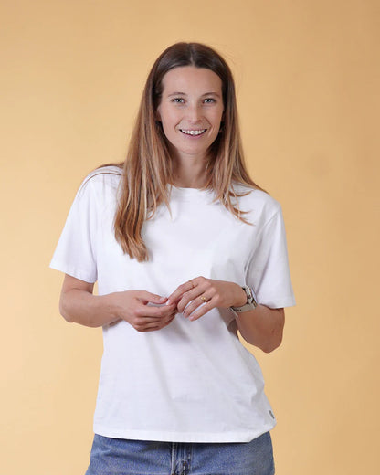 BASIC WOMEN'S CLASSIC T-SHIRT OPTIC WHITE - RES-RES