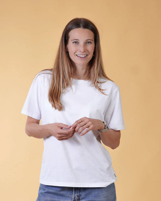 BASIC WOMEN'S CLASSIC T-SHIRT OPTIC WHITE - RES-RES