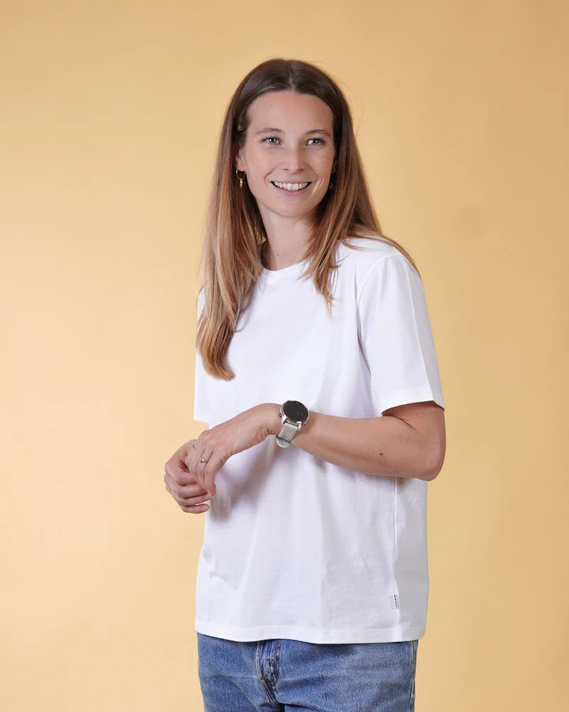 BASIC WOMEN'S CLASSIC T-SHIRT OPTIC WHITE - RES-RES