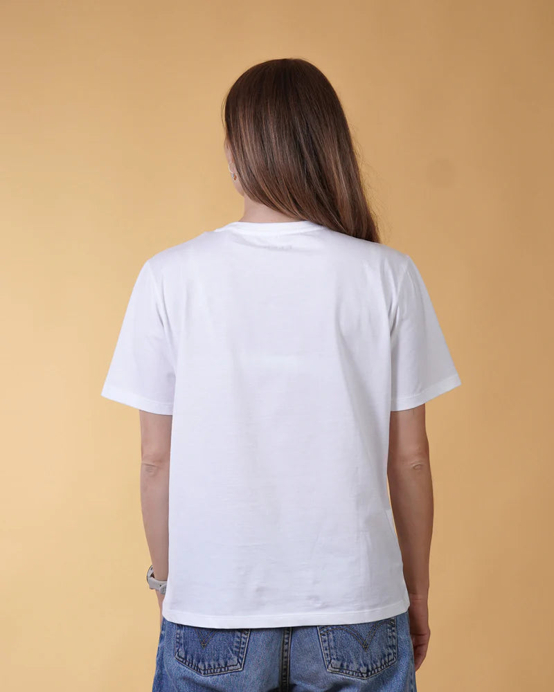 BASIC WOMEN'S CLASSIC T-SHIRT OPTIC WHITE - RES-RES