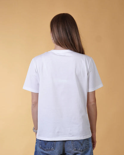 BASIC WOMEN'S CLASSIC T-SHIRT OPTIC WHITE - RES-RES