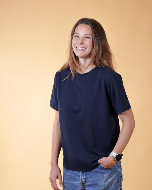 BASIC WOMEN'S CLASSIC T-SHIRT NAVY - RES-RES