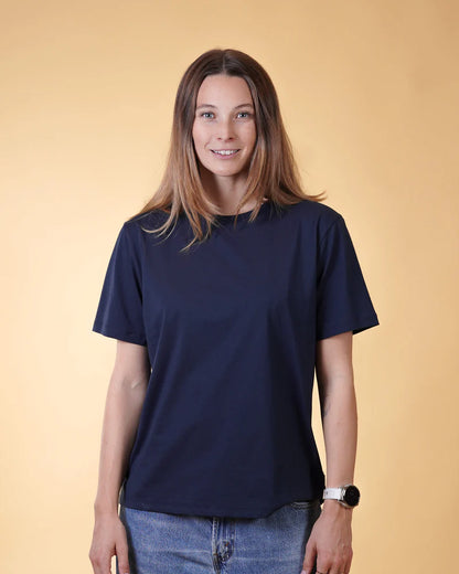BASIC WOMEN'S CLASSIC T-SHIRT NAVY - RES-RES