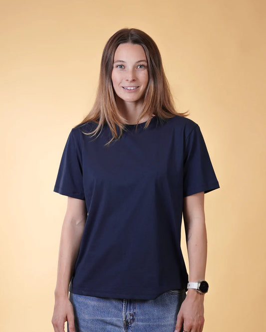 BASIC WOMEN'S CLASSIC T-SHIRT NAVY - RES-RES