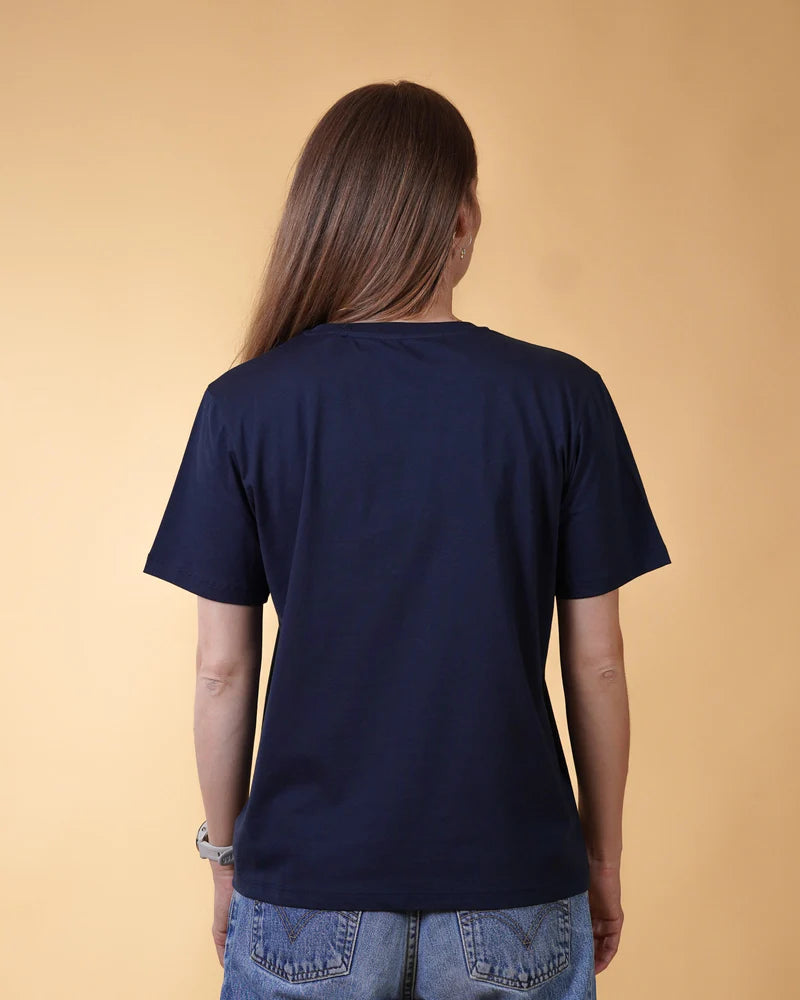 BASIC WOMEN'S CLASSIC T-SHIRT NAVY - RES-RES