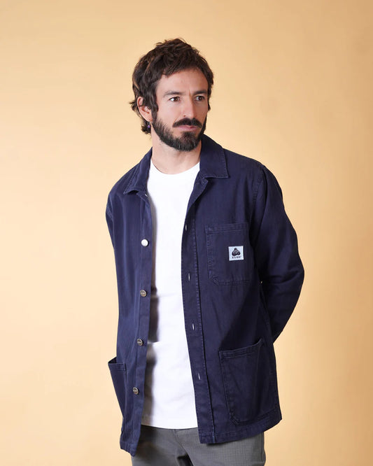 HERRINGBONE MEN'S SIGNATURE OVERSHIRT DARK NAVY - RES-RES