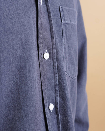 CHAMBRAY MEN'S BD SHIRT WASHED GREY - RES-RES