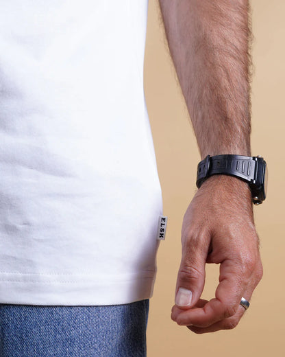 ESSENTIAL MEN'S BRUSHED T-SHIRT OPTIC WHITE - RES-RES