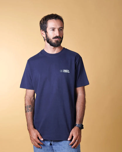 EARTH KARMA BRUSHED T-SHIRT /DARK  NAVY