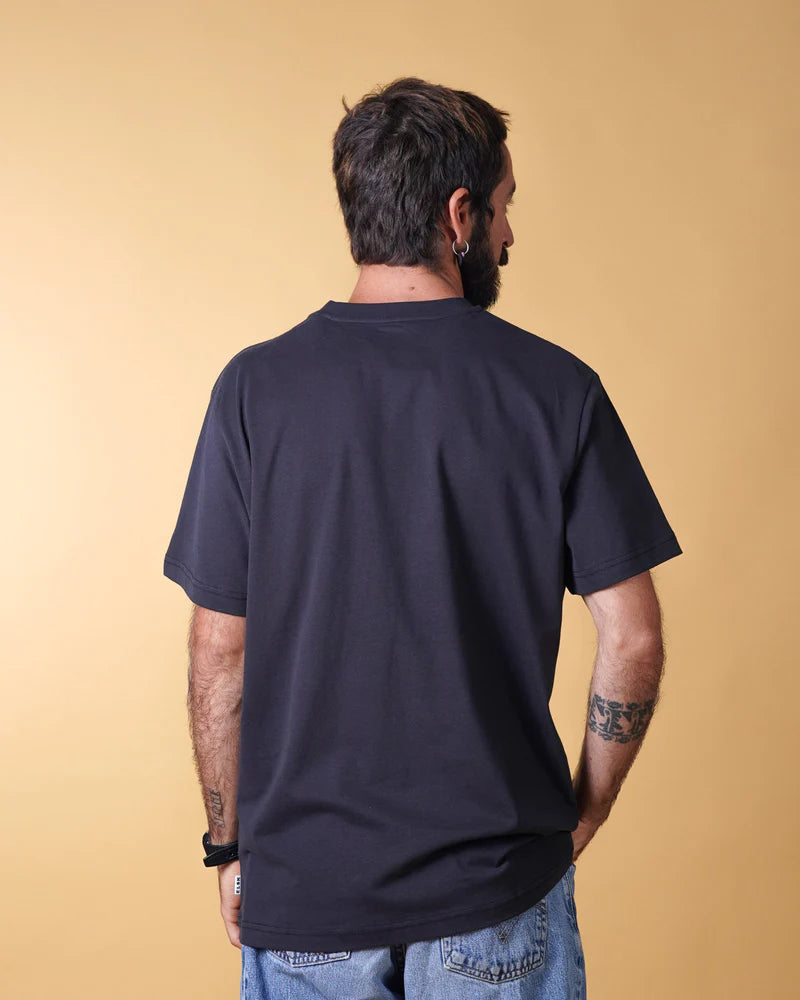 ESSENTIAL MEN'S BRUSHED T-SHIRT 900 BLACK - RES-RES