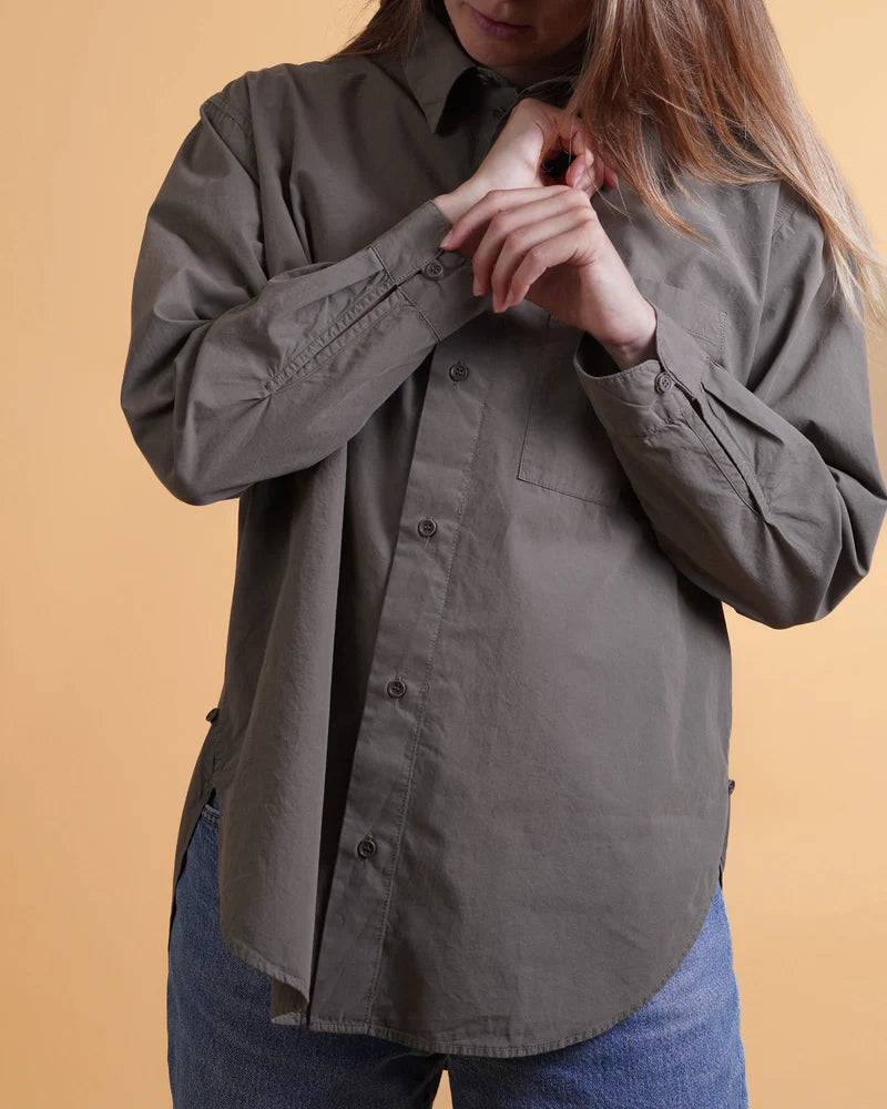 POPLIN WOMEN'S SHIRT MOSSY BARK - RES-RES